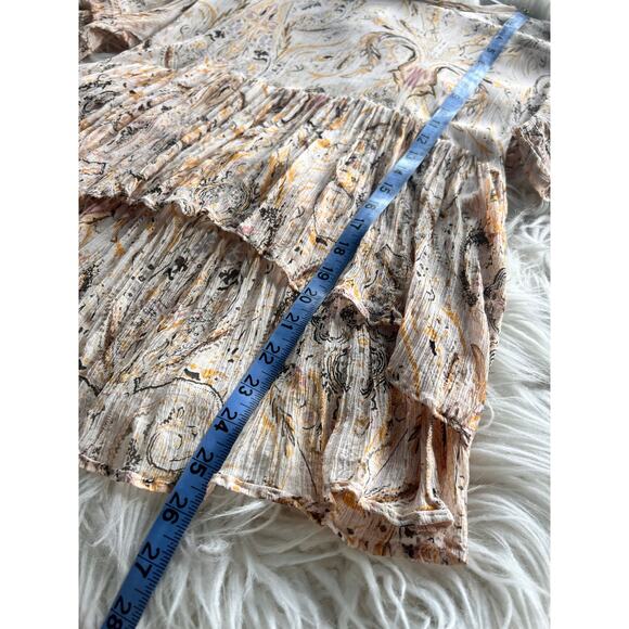 Free People Women's Say You Will Flowy Blouse Top Bohemian Boho Ivory Size Small - Picture 11 of 11